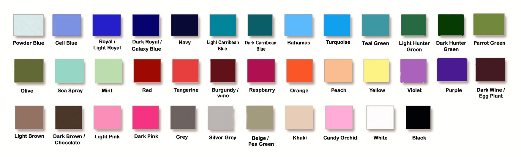 poplin fabric swatches